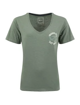 Weird Fish Elswyth Back Print Cotton Graphic T-Shirt Size 16 - new-arrivals all new-arrivals womens offers womens-2-for-40-tees women women all-womens - Military Green - FashionsVida