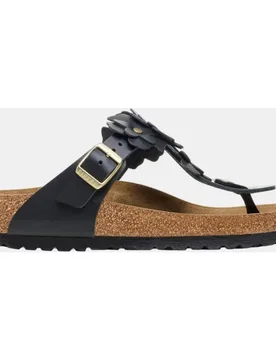 Gizeh en cuero natural con detalles florales - Birkenstock - FashionsVida