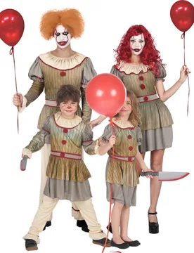 Schauriges Clown Familienkostüm - BCI - FashionsVida