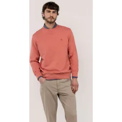 Sudadera cuello caja de hombre lisa