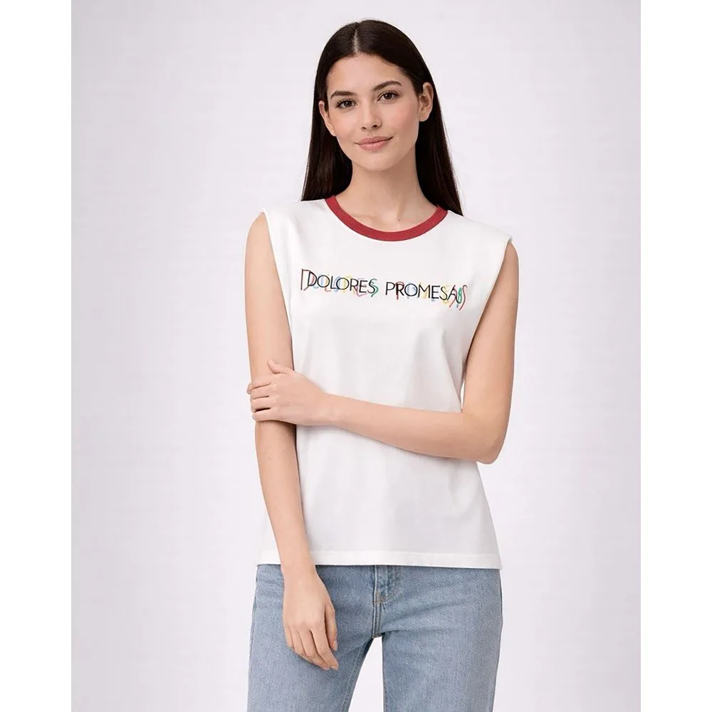 Camiseta de mujer sin mangas dolores - Dolores Promesas - FashionsVida