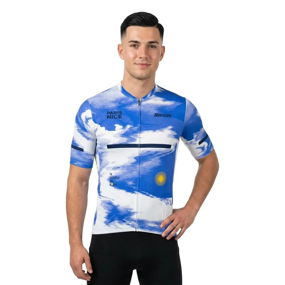 Maglia A Maniche Corte Paris-nice 2025 Print - Santini - FashionsVida
