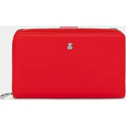 Cartera grande en tono con cremallera