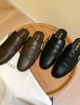 TOPHQWS Retro Brand Designer Women Flat Sandals Summer 2025 Slip On Outdoor Slippers High Quality Leather Luxury Tassel Sandal - Aliexpress - FashionsVida