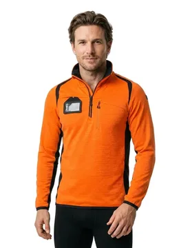 Sweat à Demi-zip Accelerate Safe 19303 Hi-Vis Orange / Dark Navy 5XL - MASCOT - FashionsVida