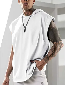 Summer New High Quality Men's Sleeveless Hooded Sweatshirt Loose Vest Fitness Sports Leisure Street Vest M-3XL Size - Aliexpress - FashionsVida