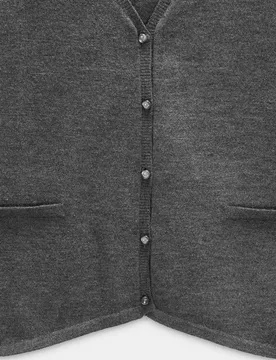 Chaleco de mujer de punto con botones en liso - Parfois - FashionsVida
