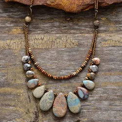 Natural Stone Pendant Handmade Necklace