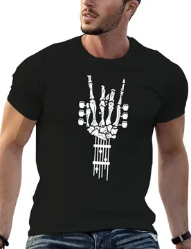 Rock & roll skeleton guitar music lover T-Shirt blanks oversized fitted t shirts for men - Aliexpress - FashionsVida