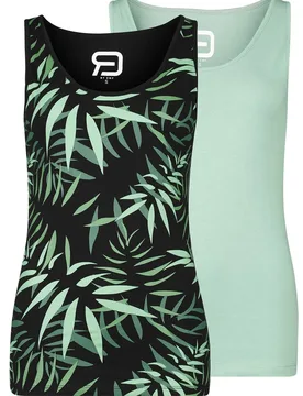 Top für Damen schwarz/grün "Doppelpack Tops" von - Frauen - female - RED by EMP - FashionsVida