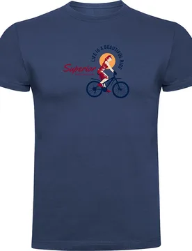 Maglietta A Maniche Corte Superior Performance Denim Blue - Kruskis - FashionsVida