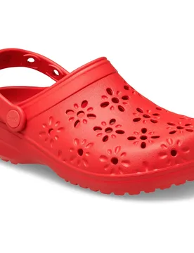 Sabots Classic Floral Cut Out Cherry Red EU 42-43 Homme - Crocs - FashionsVida