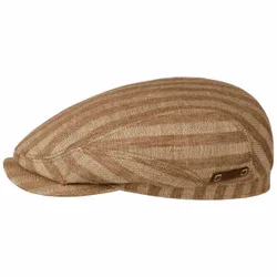 Coffee Dyed Barista Driver Flat Cap by - brown-beige - Size: XL (60-61 cm)