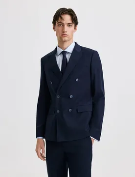 Chaqueta de traje para hombre cruzada estructura diamante - Easy Wear - FashionsVida