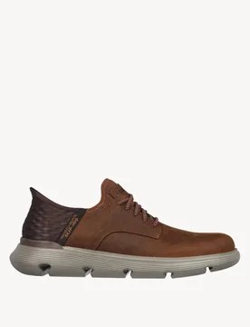 Garza Gervin Leather Slip-ins Trainers Dark Brown male - Skechers - FashionsVida