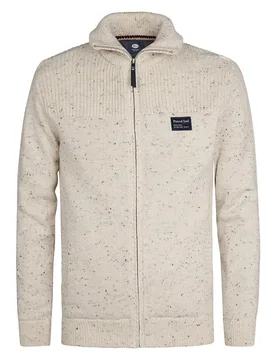 Maglione Con Zip Completo M-3050-kwc283 Antique White Melee M - Petrol industries - FashionsVida