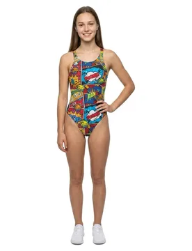 Comic Boom Swimsuit Red XL Women - TURBO - FashionsVida