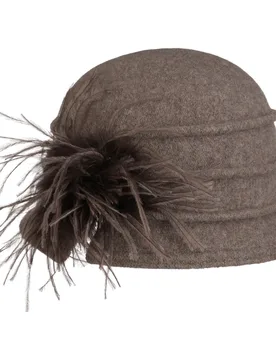 Vandea Milled Wool Hat by - taupe - Damen - Size: One Size - bedacht - FashionsVida