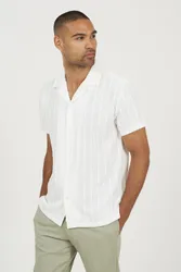Mens Woven T-Shirt - Off-White - Size Large