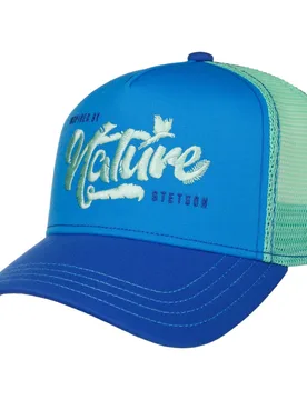 Nature-Inspired Trucker Cap by - blue - Female - Size: One Size - Stetson - FashionsVida