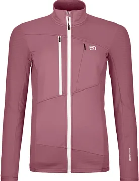 Polaire isolante et respirante Fleece Grid Jacket W Dusk Rose für Damen aus Wolle Größe M Rosa - Ortovox - FashionsVida
