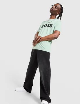 Large Logo T-Shirt - Herren, Grün - male - Size: L - BOSS - FashionsVida