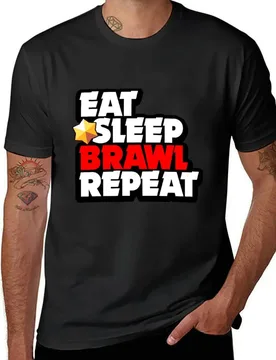 Eat sleep brawl repeat T-Shirt sports fans summer tops graphics cute clothes mens t shirt graphic - Aliexpress - FashionsVida