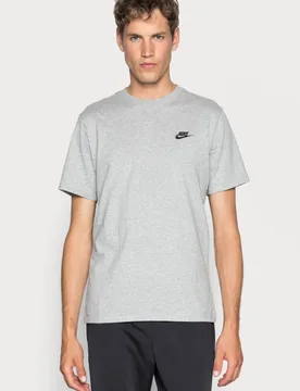 Mens Sportswear T Shirt Club In Grey Jersey - Size X-Large - Nike - FashionsVida