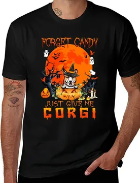 Forget Candy Just Give Me Corgi Pumpkin Halloween T-Shirt Sport Basic Moisture Wicking Tee - Aliexpress - FashionsVida