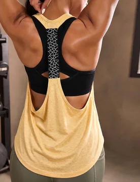 Camiseta deportiva casual para mujer con patchwork de colores versátil para uso diario y ropa activa S - Shein - FashionsVida