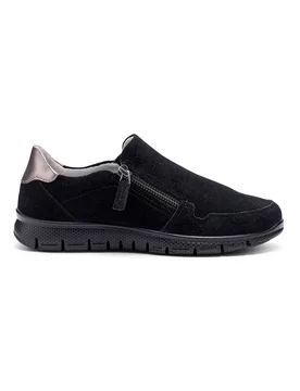 Skyla Women's Wide Fit Suede Trainer - - Size: 7.5 - Hotter - FashionsVida