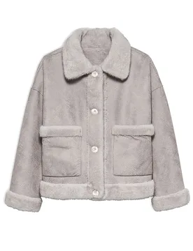 Wendejacke in Felloptik FAJE grau 44 Damen - STUDIO AR - FashionsVida
