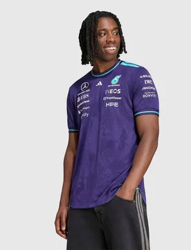 Mens Maglia Mercedes Amg Petronas Formula 1 Team Vanda Bloom Authentic Driver - Viola, viola viola Uomo taglia S - Adidas - FashionsVida