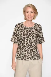 Rdh.-Bluse,1/2 Arm,Alloverdruc female