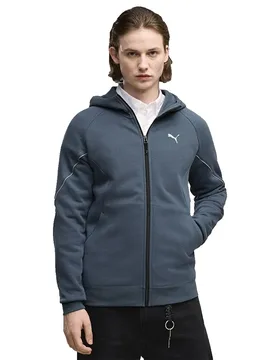 Sweat-shirt à Zip Sport Graphic Holiday Full-zip Hoodie Fl Evening Blue XL - Puma - FashionsVida
