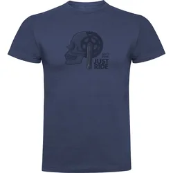 Maglietta A Maniche Corte Just Ride Denim Blue