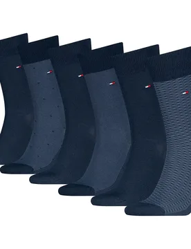 Calzini Tin Birdeye Classic 6 Paia Navy EU 39-42 - Tommy hilfiger - FashionsVida