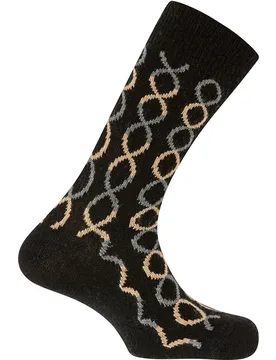 Calcetines de hombre de cashmere-lana con círculos en color - Punto Blanco - FashionsVida