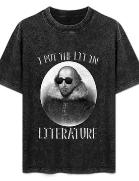I Put The LIT In Literature. T-Shirt Basic Solid Tee for Daily Use - Aliexpress - FashionsVida