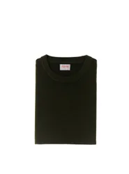 Maglione lana merino VERDE OLIVA XXL
