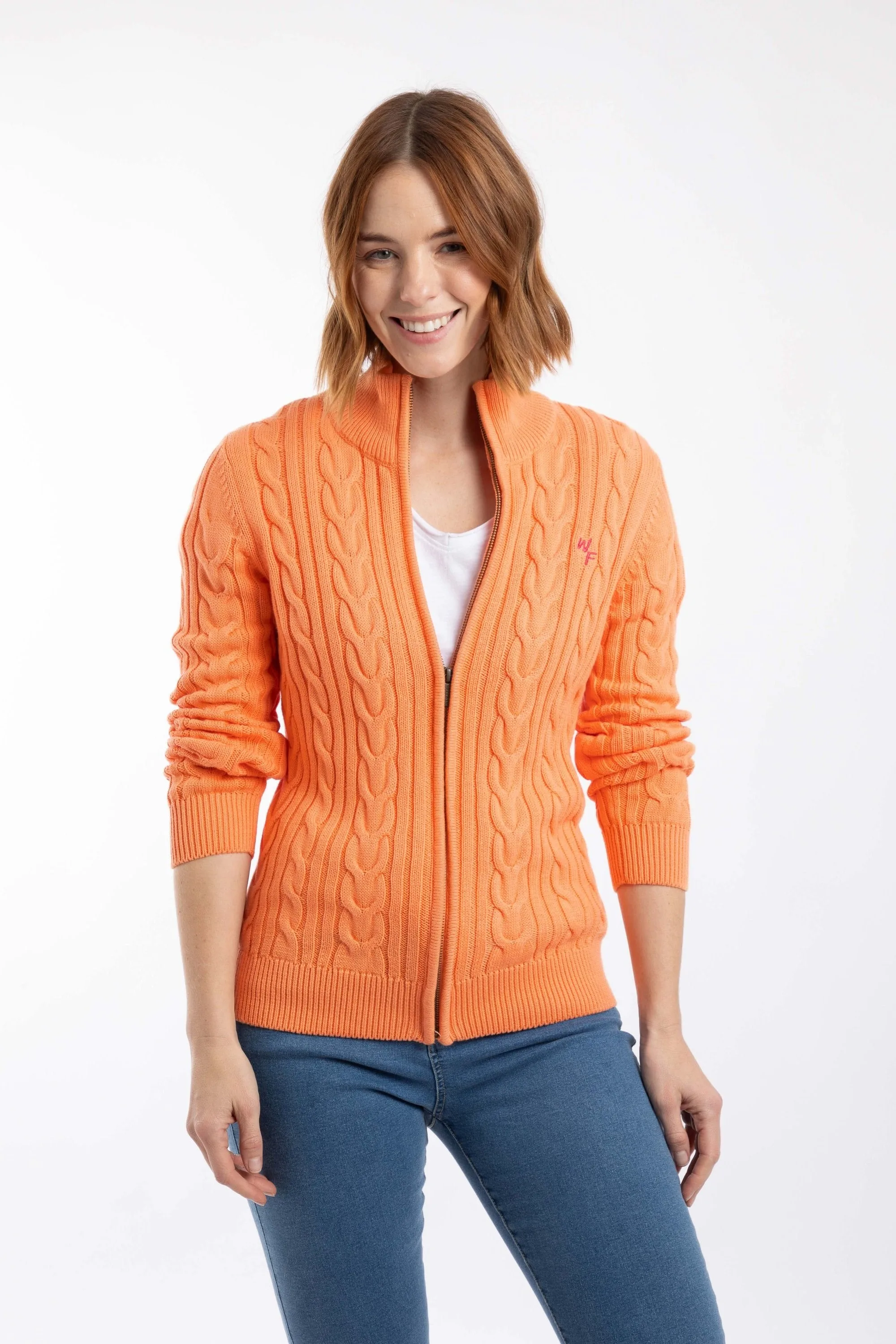 Lunenne Womens Full Zip Cable Knit - - Size: 22 - Weird Fish - FashionsVida