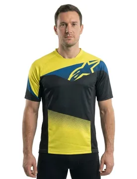 Bicycle Maglia Da Enduro A Maniche Corte Mesa Yellow / Blue - Alpinestars - FashionsVida