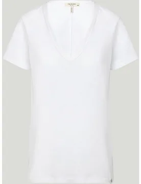 Rag & Bone - Camiseta de algodón con cuello en V - Rag & Bone - FashionsVida