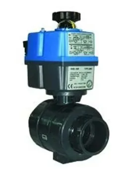 Robinet à Bille Industriel Pvc-u 05371 Ø63 Ac/dc Ptfe-epdm à Commande électrique + Bloc De Sécurité Bsr 24-240v - Cepex - FashionsVida