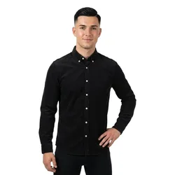 Camicia A Maniche Lunghe Classic Needle Cord Meteorite Black S