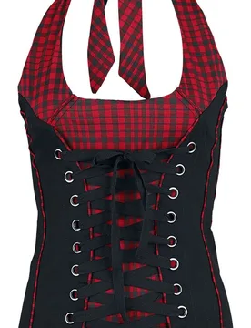 Neckholder im Trachten Style von für Frauen in schwarz/rot- Oktoberfest mal anders - Frauen - female - EMP Special Collection - FashionsVida