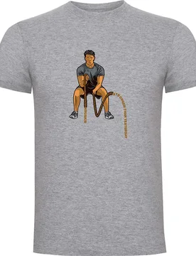 T-shirt à Manches Courtes Crossfit Ropes Heather Grey S - Kruskis - FashionsVida