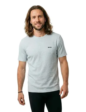 T-shirt De Pyjama à Manches Courtes Waffle 10269584 Open Blue M - BOSS - FashionsVida