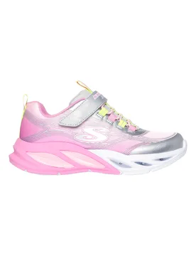 Sneakers argento e rosa con luci e tomaia glitter Cosmic Glow 35 - Skechers - FashionsVida