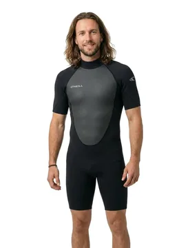 Shorty à Manches Courtes Avec Fermeture éclair Dans Le Dos Reactor-2 2 Mm Spring Black / Black 4XL - O´neill Wetsuits - FashionsVida